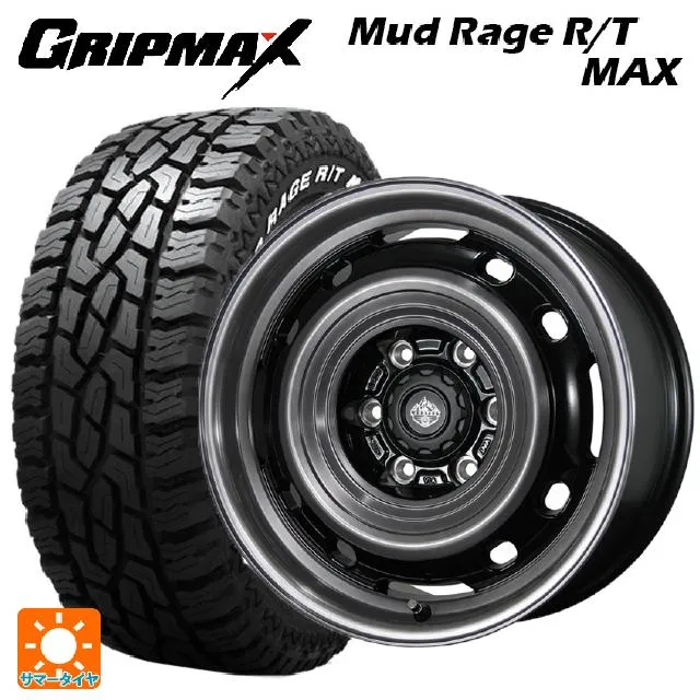 送料無料 サマータイヤホイール 4本セット 275/70R17 121/118Q グリップマックス マッドレイジ RTマックス ホワイトレター トピー