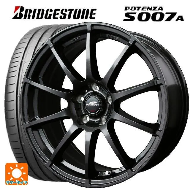 送料無料 サマータイヤホイール 4本セット 235/45R18 98Y XL ブリヂストン ポテンザ S007A 正規品 エムアイディー MIDホイー