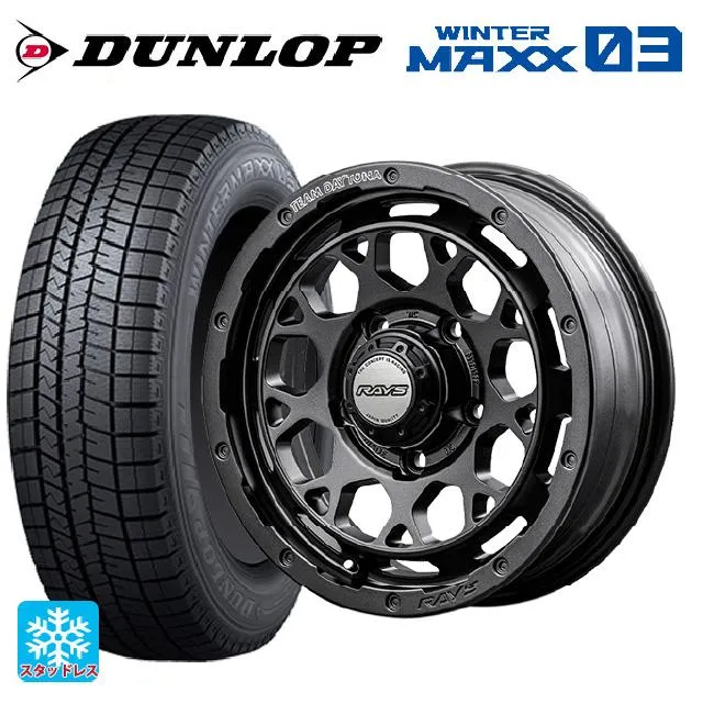 スズキ ジムニーノマド(JC74W)用 215/70R16 100Q ダンロップ ウィンターマックス 03(WM03) チームデイトナ M9+ スペッ
