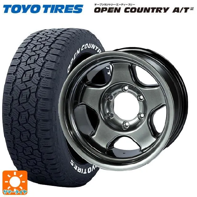送料無料 サマータイヤホイールセット 265/65R18 114H トーヨー オープンカントリー AT3 ホワイトレター 4×4エンジニアリング ブラ