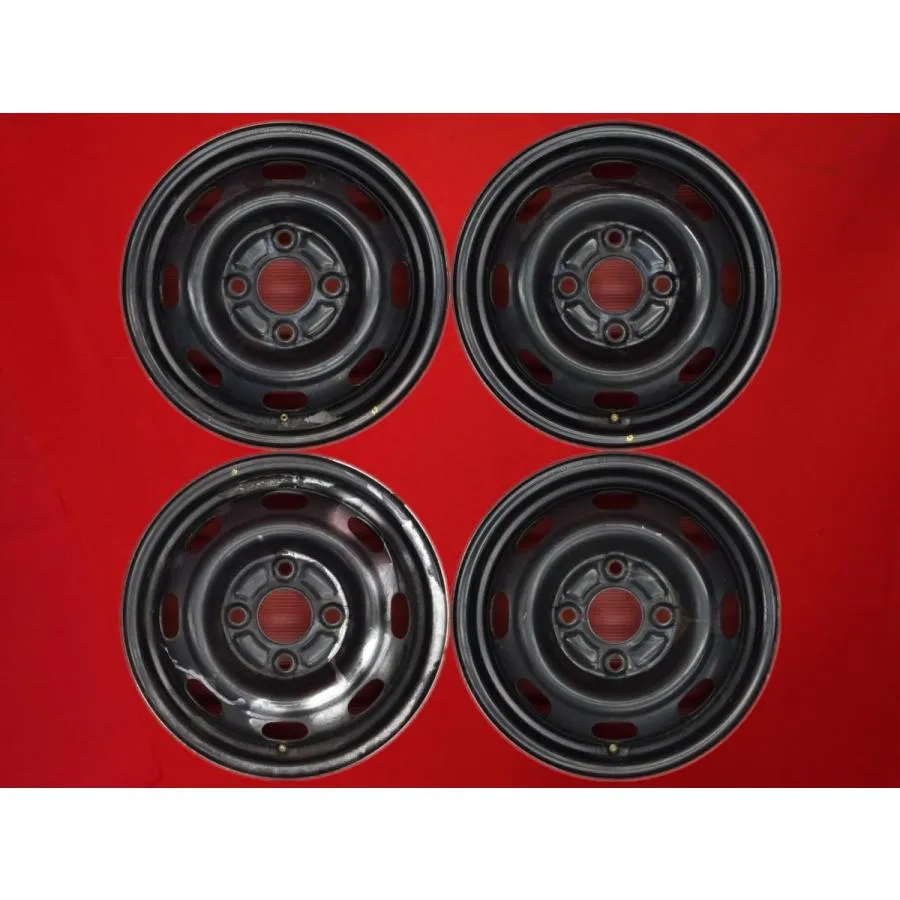 【激安 4本セット】ホンダ 純正 スチール 鉄ホイール 鉄チン 中古品 14インチ 5.5JJ インセット+55 PCD114.3 4穴 ハブ径Φ64 cc14