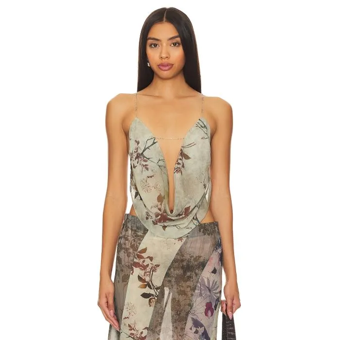 ジェイディッドロンドン Jaded London 【 Super Cowl Neck Top With Straps Women Multi 】 レディース