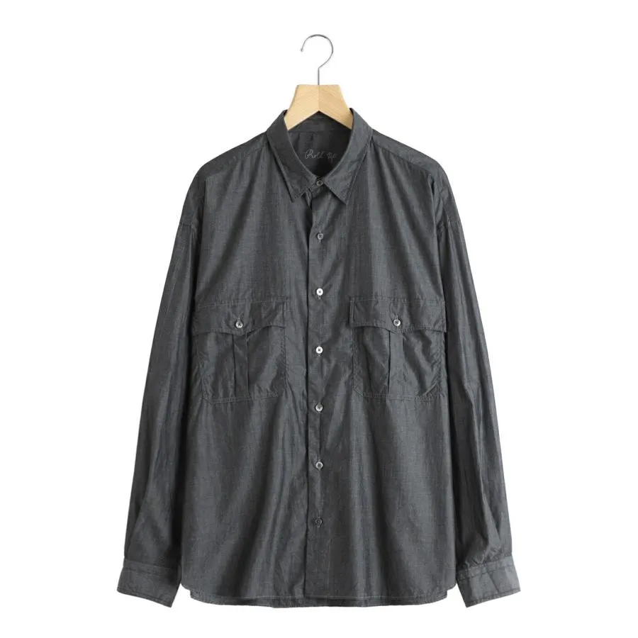 PORTER CLASSIC / ポータークラシック ： ROLL UP SHIRT (SUVIN GOLD SUPREME 140/2) ： PC-016-3981