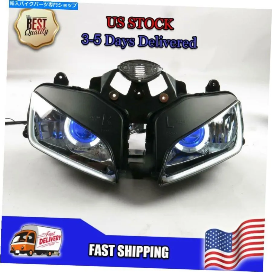 ヘッドライト NTAブルーエンジェルアイフロントヘッドライトフィットホンダ2003-2006 CBR600RR F5 Y004 NTA Blue Angel Eye Front Headlight Fit for
