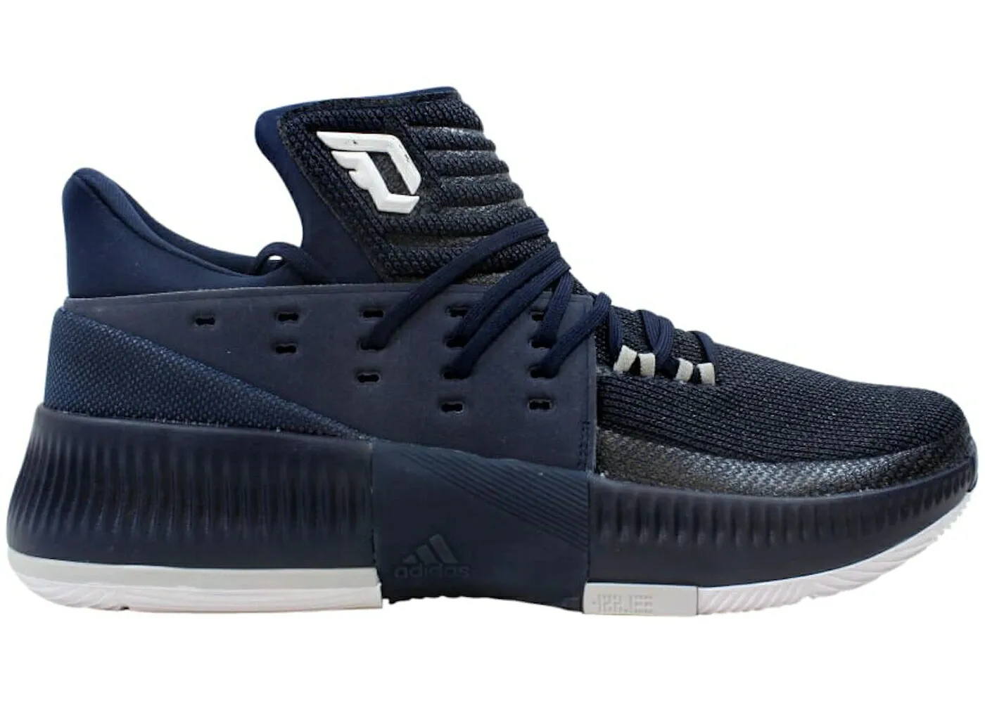 アディダス 紺色 ネイビー 白色 ホワイト 灰色 グレー スニーカー メンズ ADIDAS DAME 3 NAVY / NAVY WHITE GREY