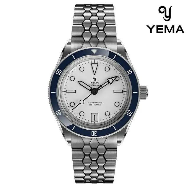 イエマ スーパーマン Dato CMM.10 自動巻き 腕時計 ブランド メンズ YEMA 12.25.11.57.SN.M2 アナログ ホワイト 白 フランス製 おしゃれ 防水 プレゼント 男性 実用的