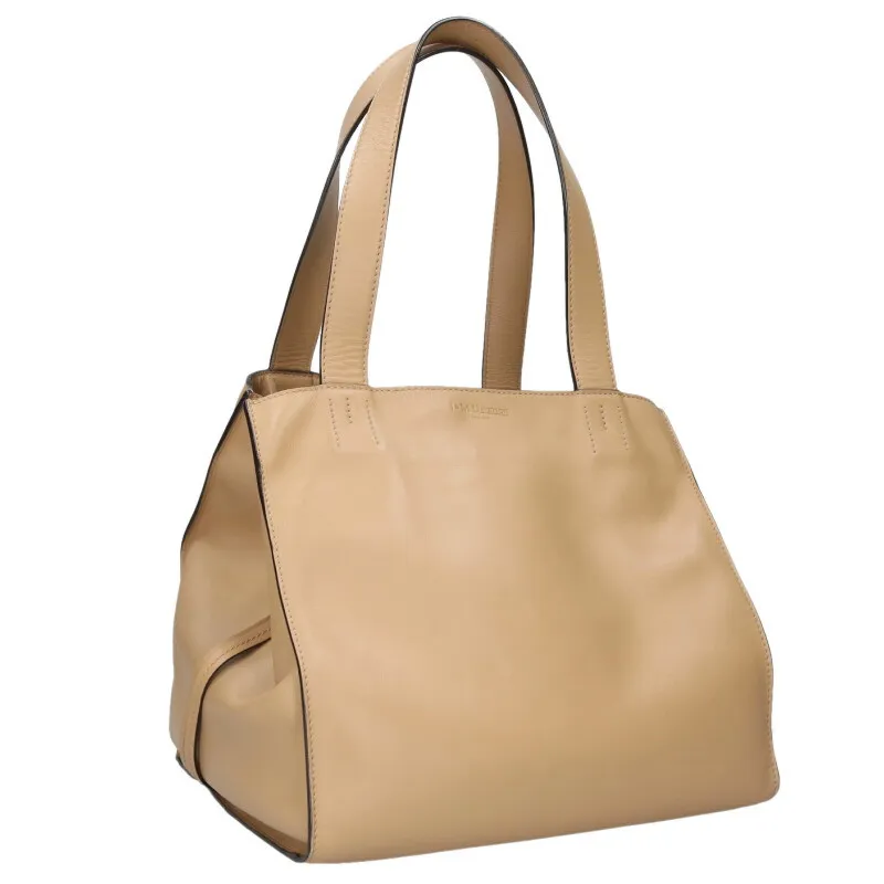 ジェイアンドエムデヴィッドソン J\u0026M Davidson   レザーハンドバッグ(ベージュ)【502062】【BS99】【小物】【中古】bb212#rinkan*B