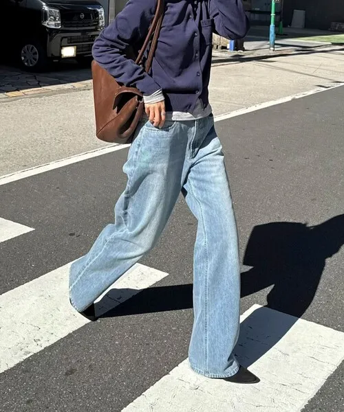 ジーンズ デニム デニムパンツ 「@sora_522m企画」BASIC STRAIGHT LIGHT DENIM レディース