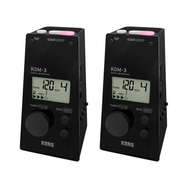 【まとめ買い】KORG KDM-3 BK ブラック ２個セット デジタル・メトロノーム