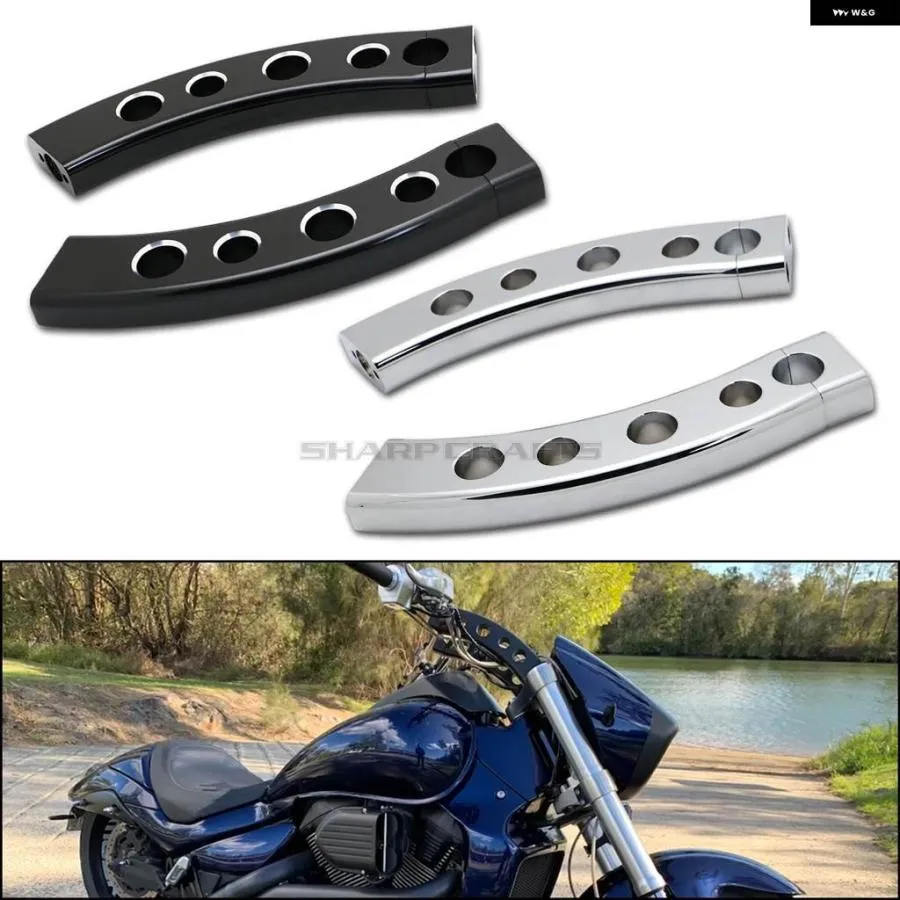並行輸入品2CNC バイク プルバック ハンドルバー ルライザー マウント スズキ ブールバードM109R VZR1800 / INTRUDER M1800R 2006-2023