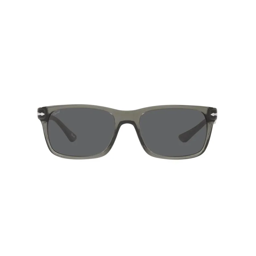【並行輸入品】Persol PO3048S Rectangular Sunglasses, Transparent Grey/Dark Gre