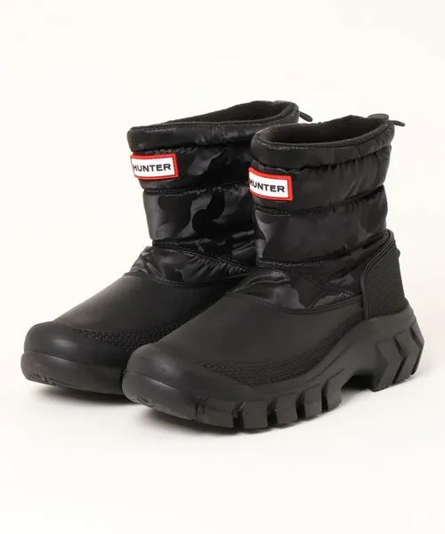 ブーツ 「HUNTER」W INTREPID SHORT REFLECTIVE CAMO SNOW レディース
