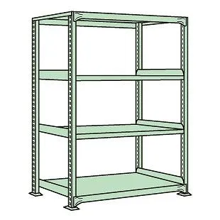【直送品】 サカエ 中量棚NL型(300KG/段・単体・高さ1200MM・4段) NL-8554 (172163) 【特大・送料別】