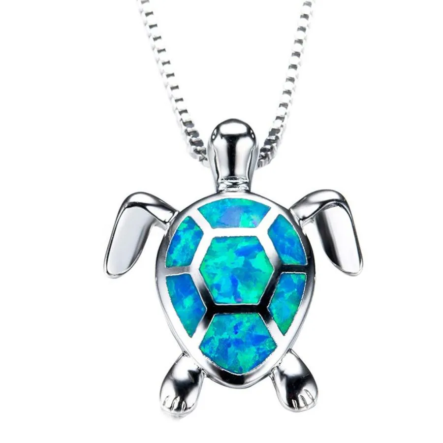 【並行輸入品】Tesseract Necklace Pendant Necklace Cute Jewelry Turtle Opal Swe