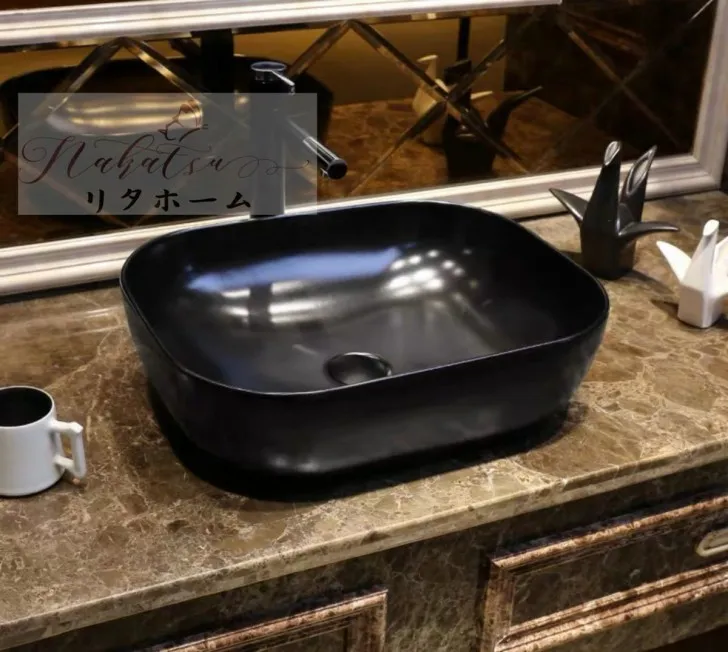 A024986人気洗面台 洗面ボウルセット 洗面ボール ．陶器 手水鉢 ．手洗器 手洗い鉢 洗面器 蛇口 排水金具付き