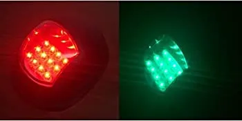 【中古】【輸入品・未使用】MARINE BOAT LED GREEN STARBOARD RED PORTSIDE NAVIGATION LIGHT VERTICAL MOUNT by PactradeMarine