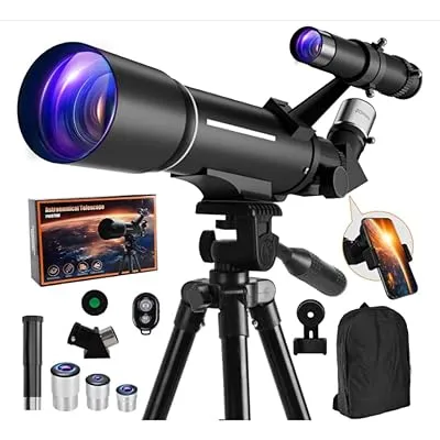 天体望遠鏡 初心者に最適 口径70mm 焦点距離500mm 200X高倍率の天体観測望遠鏡 土星の輪が見え