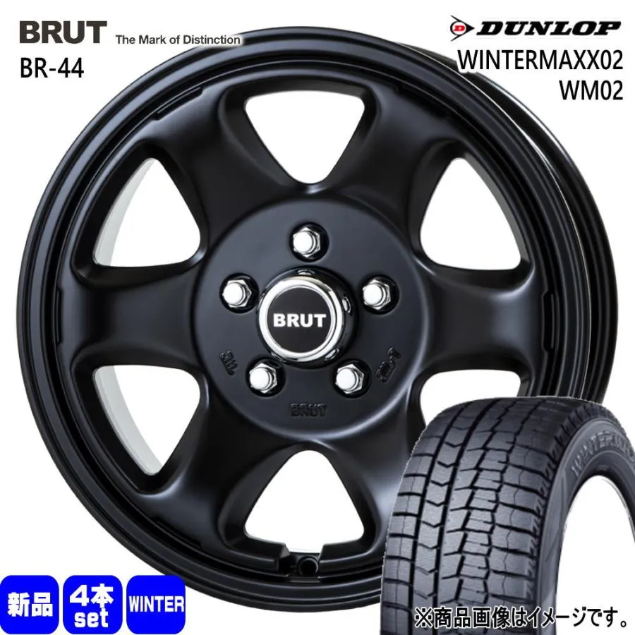 215/65R16  ダンロップ WINTERMAXX02 WM02 冬用 スタッドレスタイヤ BRUT BR-44 日産 E52エルグランド / ホンダ エリシオン