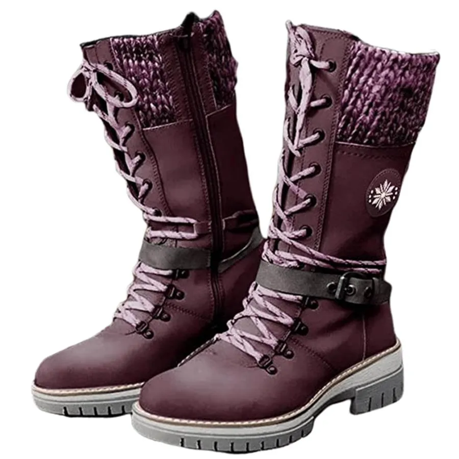 【並行輸入品】Lausiuoe Womens Snow Boots Waterproof Insulated Wide Womens Wint