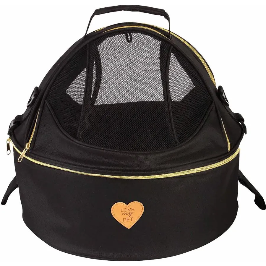 【並行輸入品】 Pet Life 'Air-Venture' Dual-Zip Airline Approved Panoramic Circular