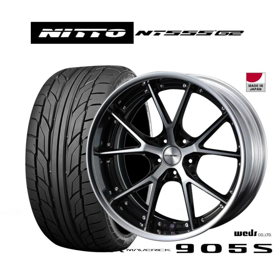 サマータイヤ ホイール4本セット ウェッズ マーベリック 905S NITTO NT555 G2  225/35R19