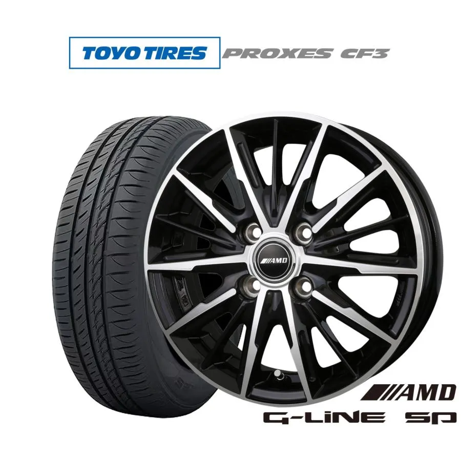 サマータイヤ ホイール4本セット BADX AMD G-Line SP トーヨータイヤ プロクセス PROXES CF3 165/70R14