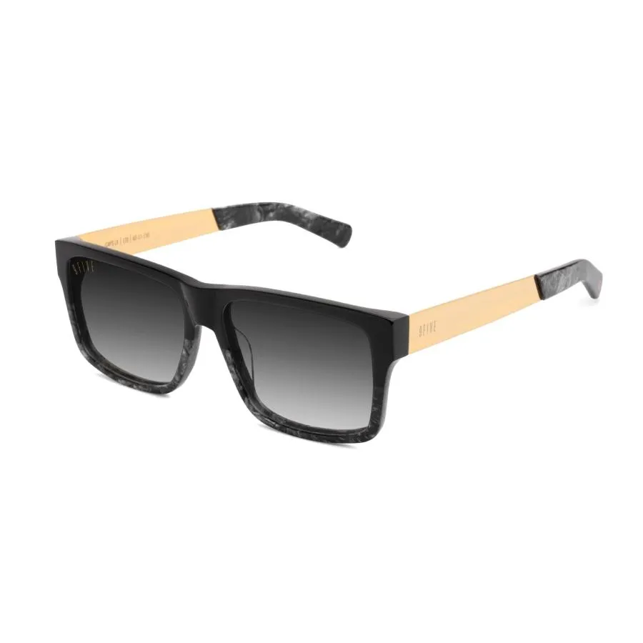 【並行輸入品】9FIVE Caps LX Black Marble & 24K Gold Gradient Sunglasses with C