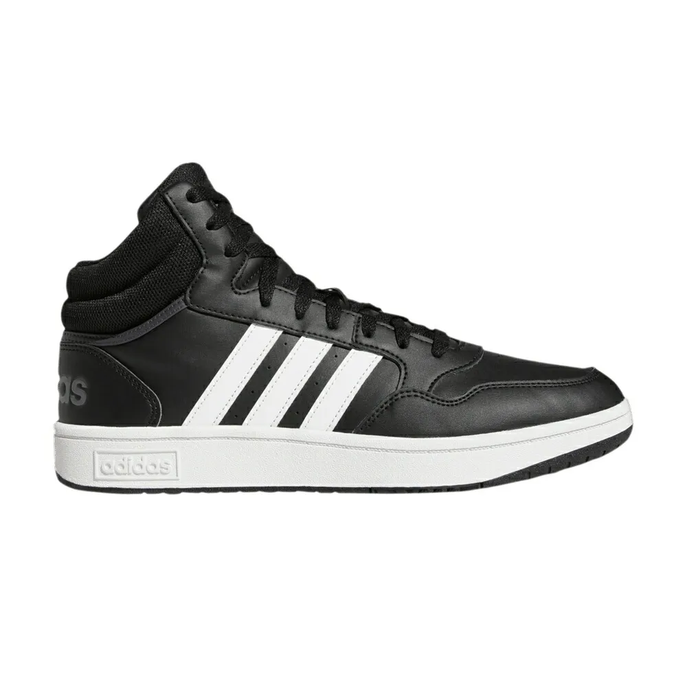 アディダス ミッド コア 黒色 ブラック 白色 ホワイト 灰色 グレー 3.0 CORE BLACK スニーカー メンズ ADIDAS HOOPS MID / CORE BLACK CLOUD WHITE GREY SIX