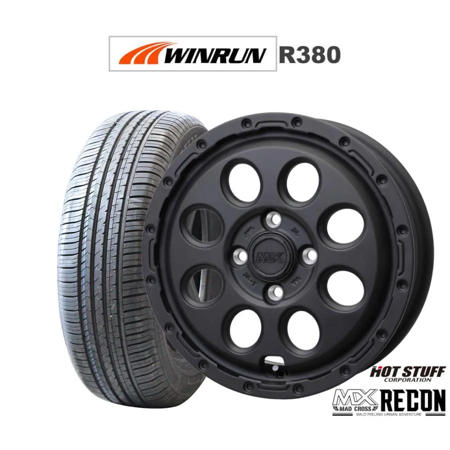 サマータイヤ ホイール4本セット ホットスタッフ マッドクロス リーコン WINRUN ウインラン R380 155/65R14