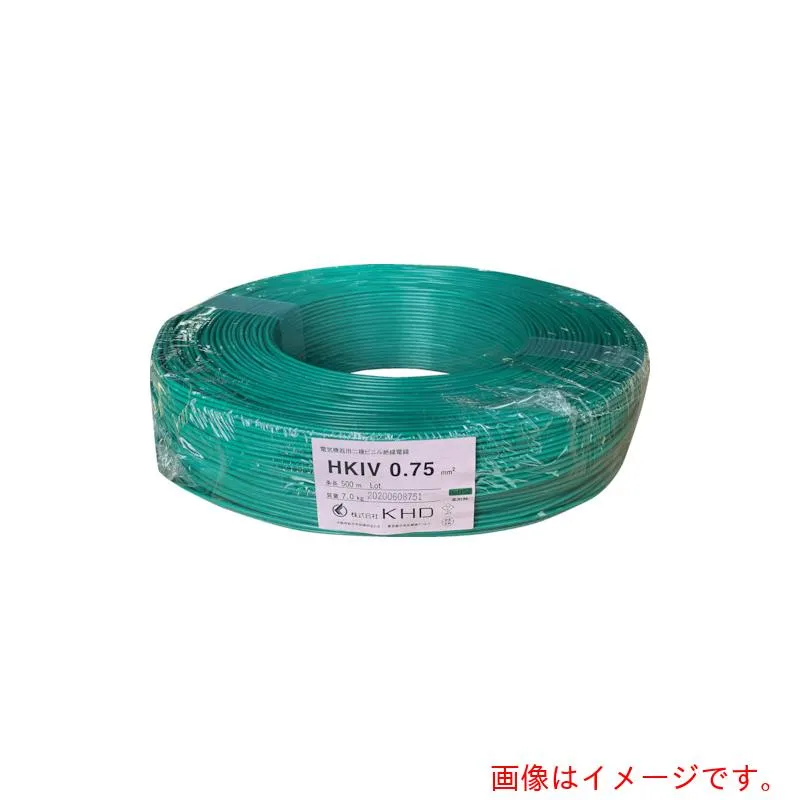 KHD ＨＫＩＶ５．５ 緑 １００ｍ 【品番：HKIV5.5SQ-10-100M】