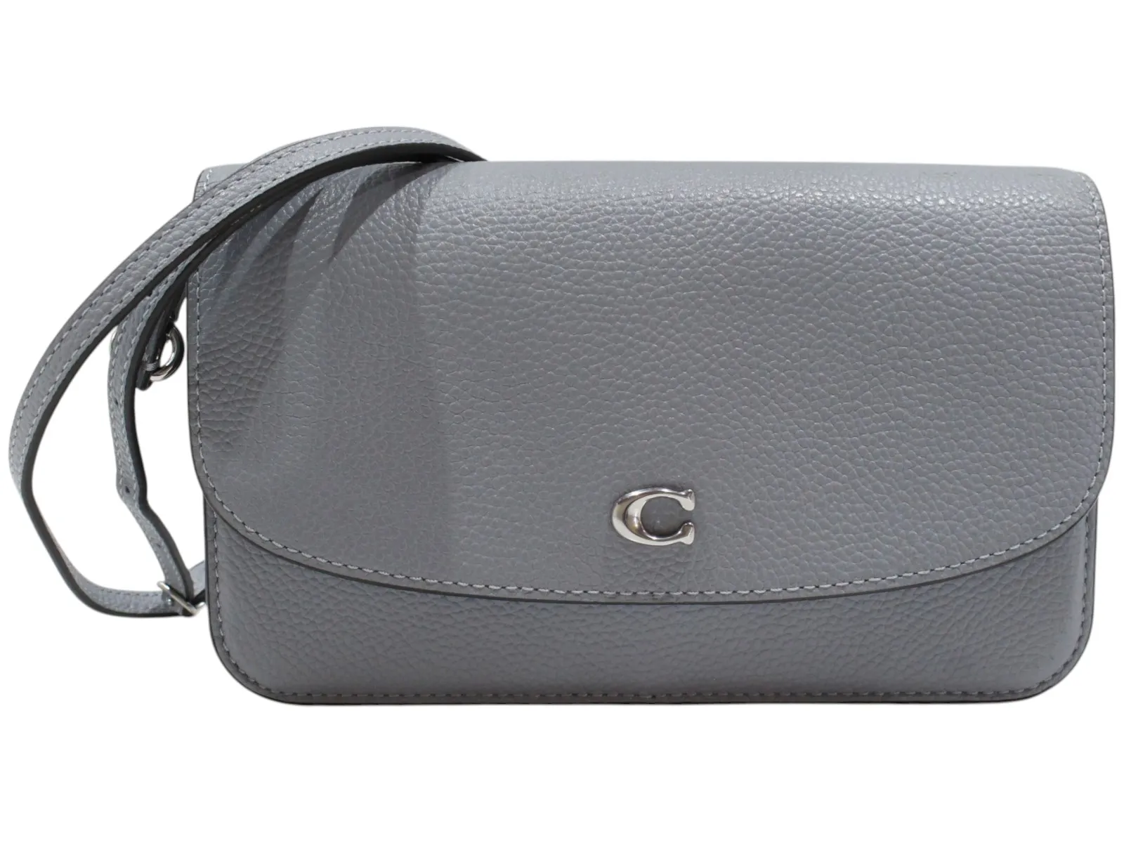COACH コーチ ヘイデン クロスボディ C4815 ポリッシュドペブルレザー ライトブルー 水色 シルバー金具 ショルダーバッグ ウォレットバッグ 斜め掛け レディース シンプル プレゼント包装 ギフト【中古】松山久万ノ台店