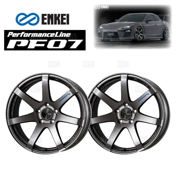 ENKEI エンケイ PF07 (ダークシルバー/リアフェイス) 9.5J x 19インチ +45 PCD114.3 5穴 2本セット (PF07-F009-DS-2S