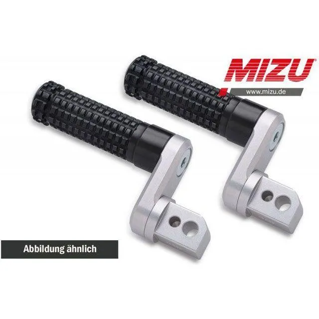 ミズ アジャスタブル レーシング フットペグ ABE認可品 シルバー/ブラック ｜ 409TS3310005 MIZU