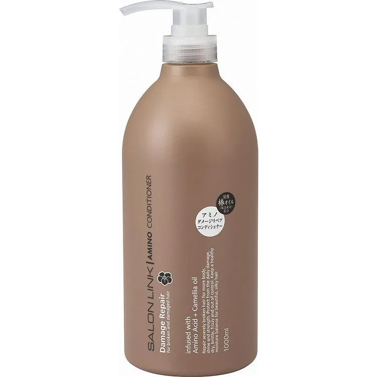 単品11個セット サロンリンク アミノ ダメージリペア 椿コンディショナー 1000ML 熊野油脂 代引不可