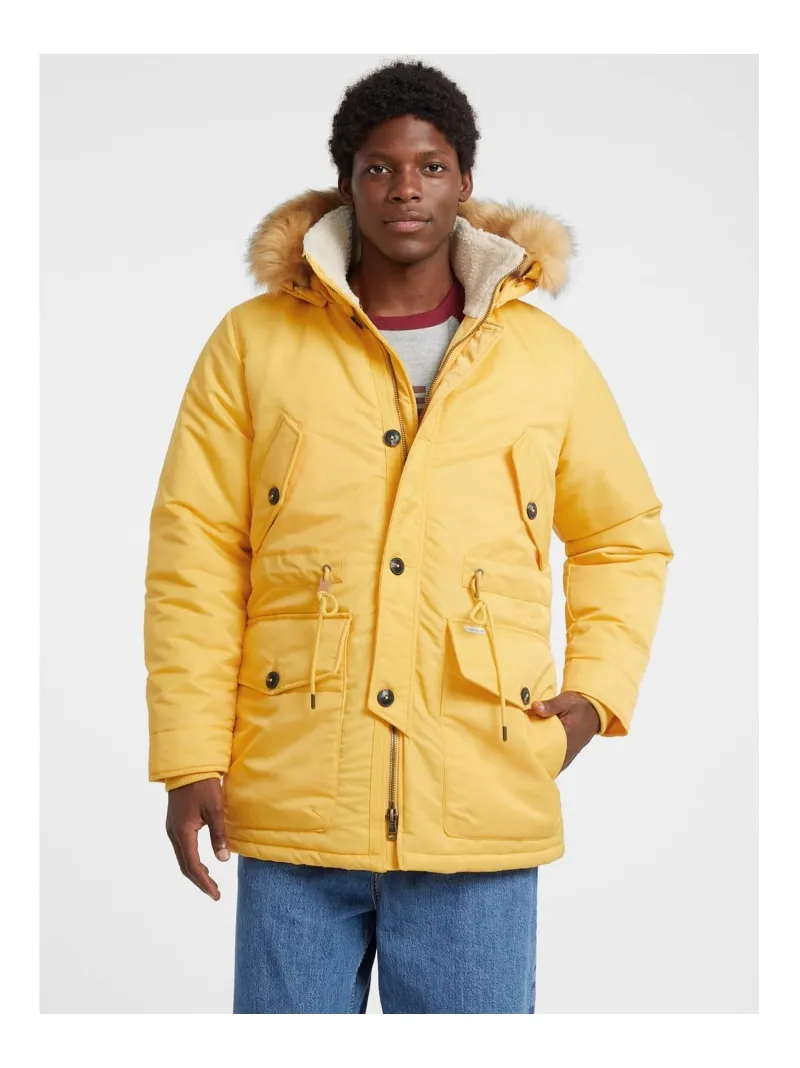 【SALE／50%OFF】GUESS JEANS アウター ジャケット (M) Nylon Parka GUESS JEANS ゲス ジャケット・アウター その他のジャケット・アウター カーキグリーン イエロー【RBA_E】【送料無料】[ Fashion]