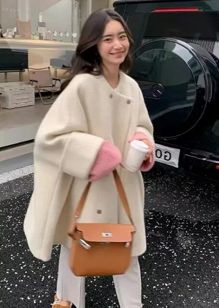 INS レディース秋冬新作 韓国ファッション トップス・おしゃれ 中長コート
