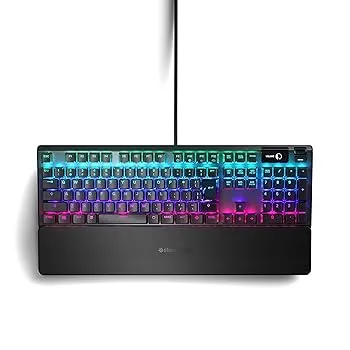 【中古】SteelSeries ゲーミングキーボード 有線 ハイブリッドメカニカルスイッチ 日本語配列 有機ELディスプレイ搭載 Apex 5 64537