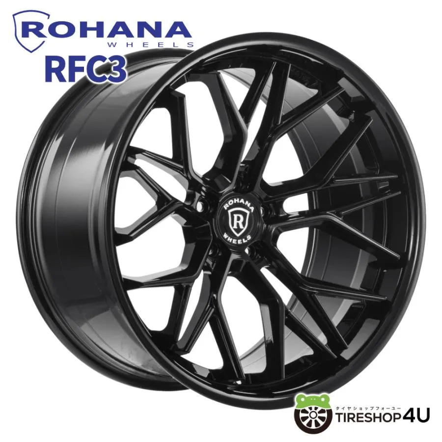 ROHANA RFC3 20x11.0J 5/112 +18 グロスブラック 新品ホイール1本価格 【代引き不可】