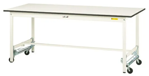 ●u.ヤマキン/山金工業【SUPU-1575-WW】ワークテーブル 150シリーズ ワンタッチ移動タイプ H740mm 基本形 組立式