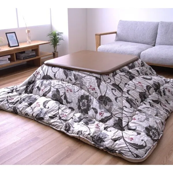 【送料無料】こたつ布団 厚掛 リビエラ GY グレー 約205×245cm【代引不可】