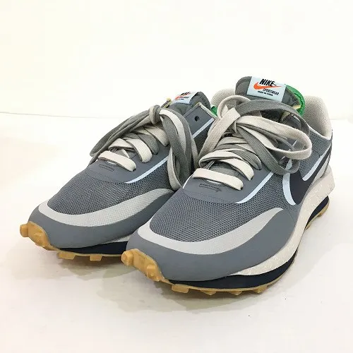 【中古】 hi◇149 CLOT × Sacai × Nike LD Waffle Grey Obsidian/Cool Grey クロット × サカイ × ナイキ LD ワッフル グレーオブシディアン/クールグレー DH3114-001 スニーカー 靴 サイズ28.5cm
