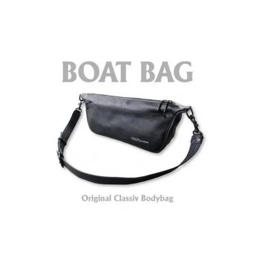 ふるさと納税 カバン ボディバッグ・ワンショルダー 茨城県 ひたちなか市 Ciwau leathers BOAT BAG ストーンブラック