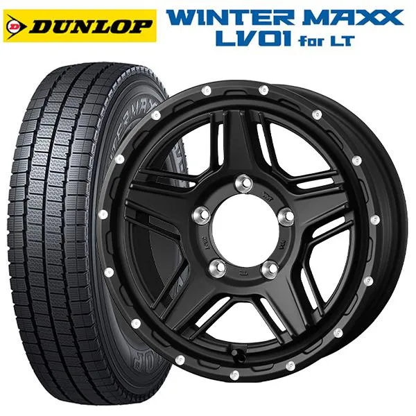 スズキ ジムニーシエラ(74系)用 195/80R15 103/101N ダンロップ ウィンターマックス LV01 for VAN マッドヴァンス07