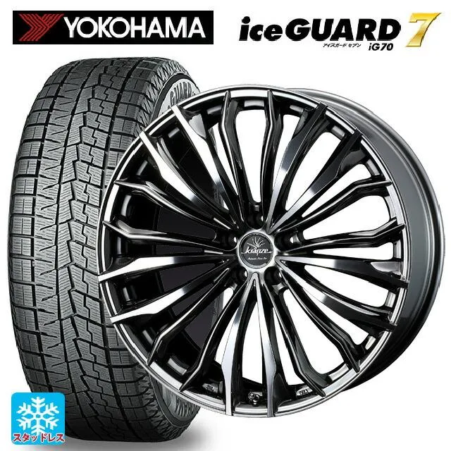 送料無料 スタッドレスタイヤホイール 4本セット 225/45R18 95Q ヨコハマ アイスガード7(IG70) # ウェッズ クレンツェ フェルゼ