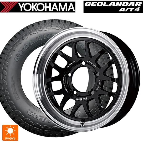 送料無料 サマータイヤホイール 4本セット 215/65R16 98H ヨコハマ ジオランダー AT4 G018 ブラックレター 正規品 レイズ A
