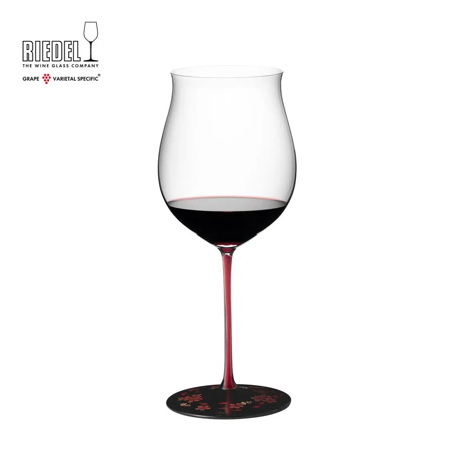 リーデル公式 ブラック シリーズ レッド SAKURA ブルゴーニュ・グラン・クリュ 1個入  4100/16R-SA ラッピング済み RIEDEL ハンドメイド 赤ワイングラス