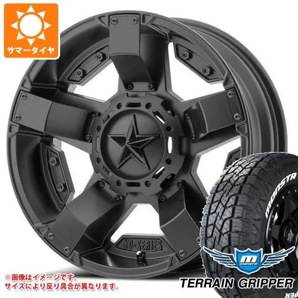 ジープ ラングラー JK/JL系用 サマータイヤ モンスタ テレーングリッパー LT285/55R20 122/119Q ホワイトレター KMC XD811 ロックスター2