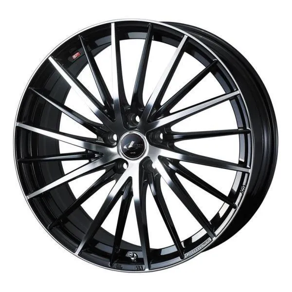 個人宅直送可 レオニスFR 21x8.5 5H 114.3 +40 パールブラックミラーカット / 21インチ ホイール4本セット LEONIS FR Weds ウェッズ