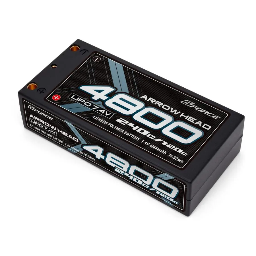 G-FORCE Arrow Head LiPo 7.4V 4800mAh 120C/240C GFG017 カー用リポバッテリー ジーフォース