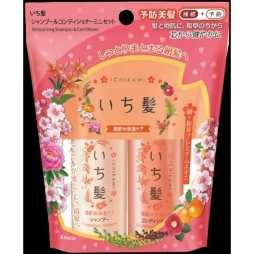 (まとめ買い)いち髪 濃密W保湿ケア シャンプー\u0026コンディショナー ミニセット 80ml  ×048点セット (送料無料)